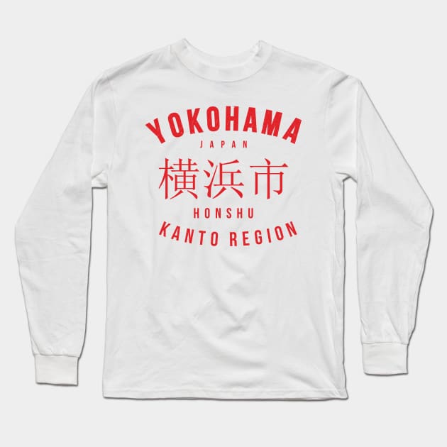 Yokohama City Japan Vintage Long Sleeve T-Shirt by rajem